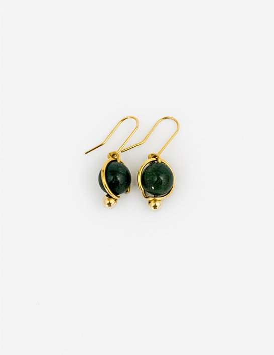 Boucles d‘oreille Unity - Indra Eudaric - Agate Mousse