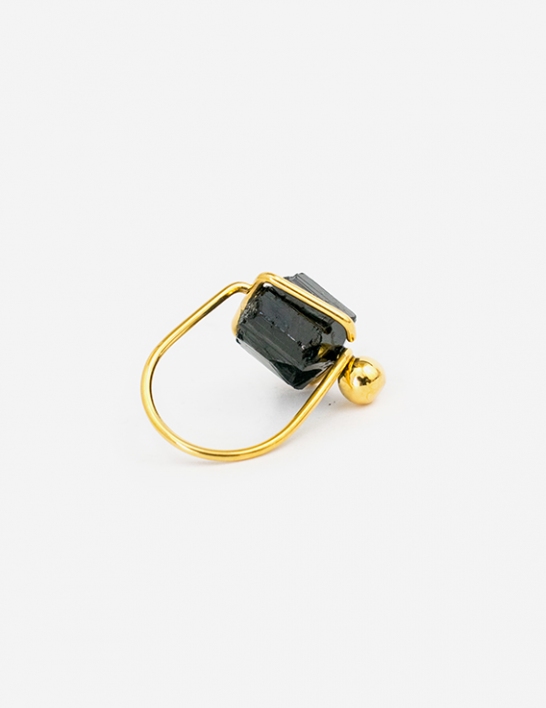 Bague Unity Tourmaline Noire Brute