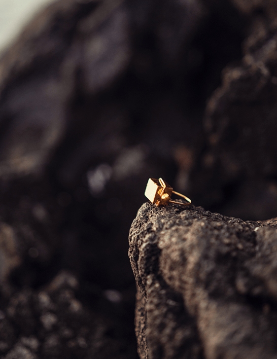 Bague Unity - Indra Eudaric - Pyrite Brute Or 