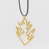 Collier Feuille Fwiyapen plaqué or sur cordon - Calendé