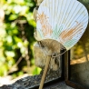 Éventail rond en papier & bambou Ananas| Marion Damour