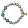 Bracelet jamaïcain Story & Myth Amazonite & nacres végétales