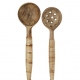 Set de 2 cuillères en bois & bambou 14 cm - Madam Stoltz
