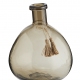 vase en verre brun organique 20x27 cm