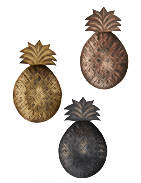 Plateau ananas Madam Stoltz - cuivre, noir et doré © Madam Stoltz