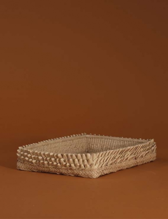 Le plateau en palme tressée Porcupine 27 x 38 x 7 cm Artisanat d'Afrique du Sud - AS'ART