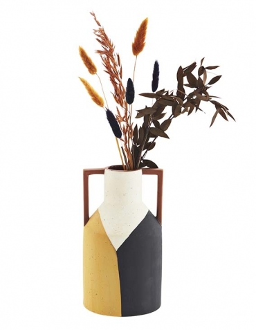 Petit vase décoratif terracota graphique - Madam Stoltz