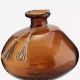 vase en verre brun organique 20x27 cm