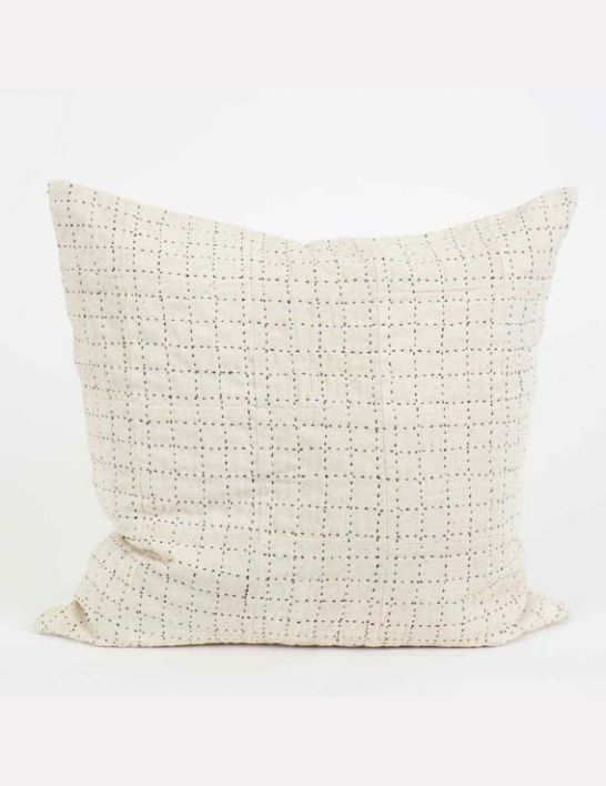 Housse de coussin Patch points noirs 50x50 cm Guatemala - Afroart