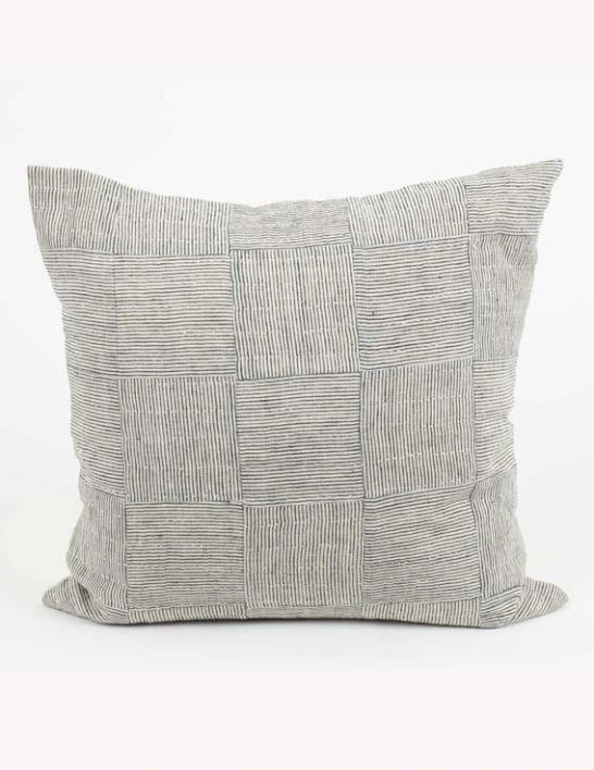 Housse de coussin Patch points noirs 50x50 cm Guatemala - Afroart