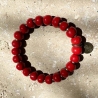 Bracelet en perles émaillées rouge - Simbi Haïti