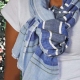 L'étole Fanos bleu en coton 70x200 cm - Dana Esteline