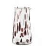 Petite carafe en verre moucheté marron et blanc 90 cl - Madam Stoltz
