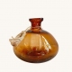 vase en verre brun organique 20x27 cm
