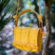 Petit sac en raphia jaune mimosa Lotus - Sans Arcidet