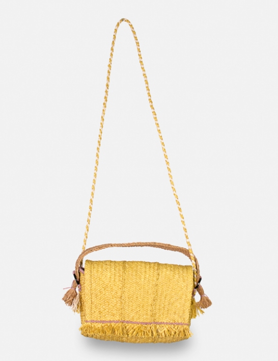 Petit Sac en Raphia de Madagascar - Mimosa - Lotus Small - Sans Arcidet © Christine Picard