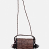 Petit sac en raphia noir havane Lotus - Sans Arcidet
