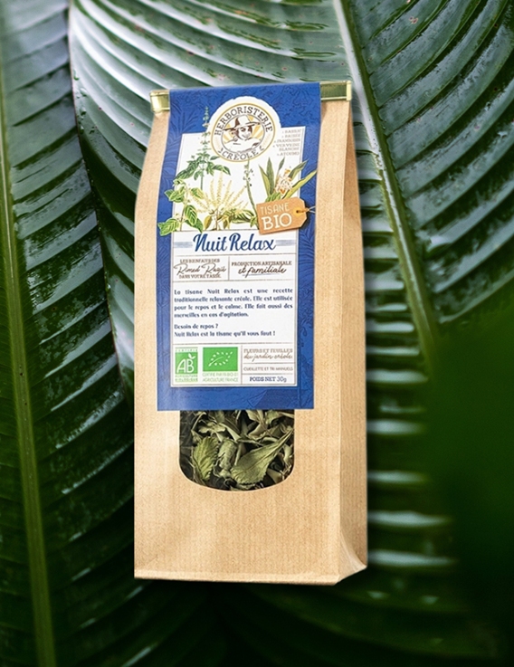 Tisane Bio Nuit Relax vrac 30 gr de Martinique - Herboristerie Creole