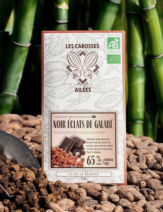 Chocolat Noir 65% Éclats de Galabé 75 g | Les Cabosses Ailées