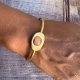 Jonc Oraya en laiton & calcite orange | Pince Oreilles