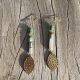 Boucles d'Oreille Pendantes Yaromi - Laiton & turquoise | Pince Oreilles