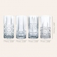 Le coffret de 4 verres à cocktail long drinks en cristal ciselé 44,5 cl Highland - Nachtmann