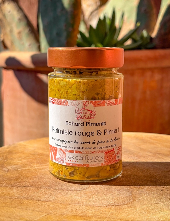 Achard Palmiste rouge & Piment 200 g - Comptoir de Mélissa - La Réunion