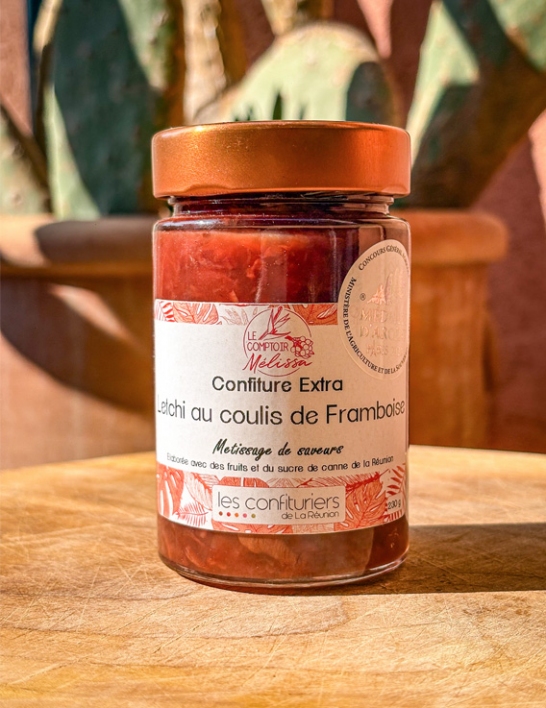 Pot de Confiture de Letchi & Framboise 200 g du Comptoir de Mélissa La Réunion
