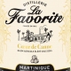 Coffret La Favorite Cœur de Canne Ambré 45° + 2 Verres – 70 cl - AOC Martinique