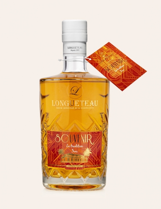 Flacon Longueteau La Tradition 3 ans 45° - Gamme Souvenir - 70cl - Guadeloupe