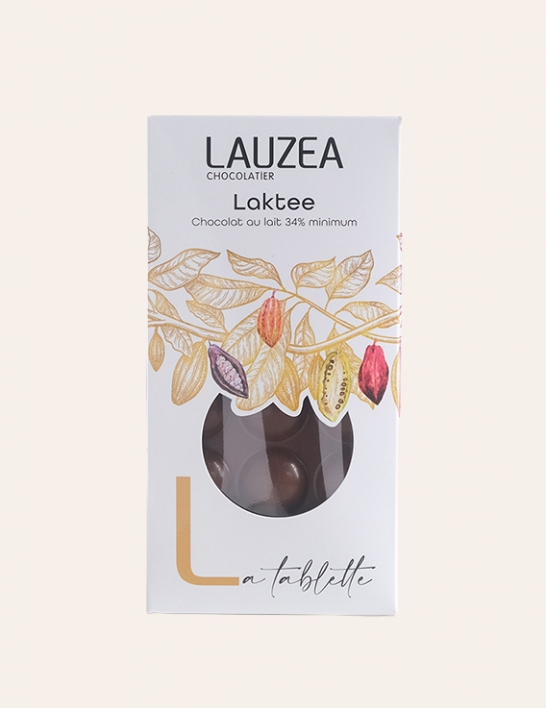 Lauzea Tablette Laktee - Chocolat au lait 34% - 80 g - Martinique