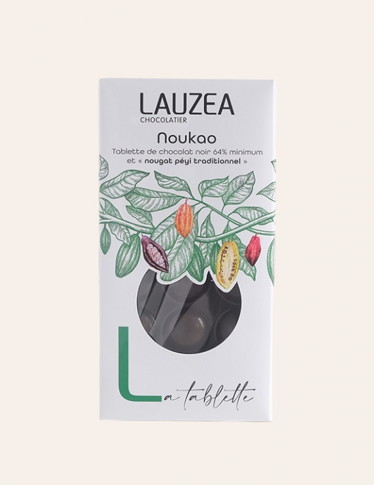 Lauzea Tablette Noukao - Chocolat noir 64% - 100 g - Martinique