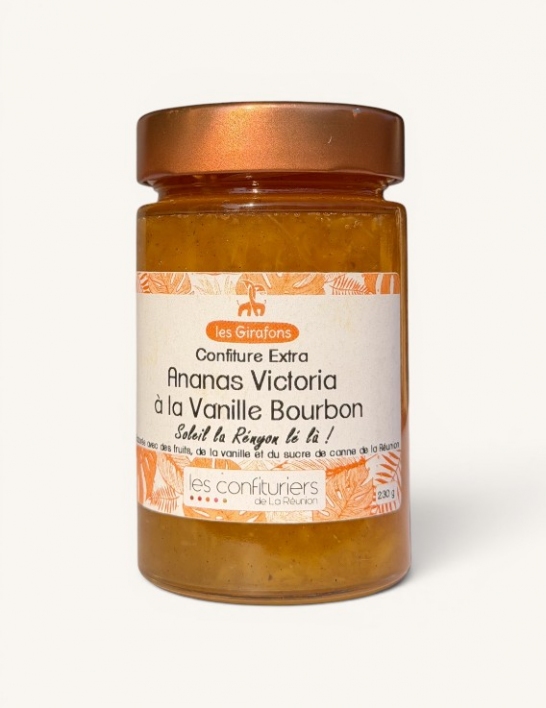 Confiture Ananas Victoria & Vanille Les Girafons – Extra de La Réunion | 230 g
