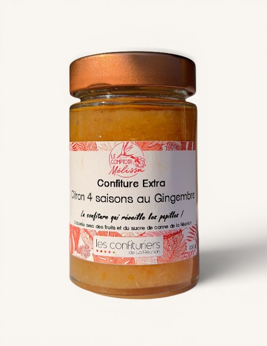 Confiture Citron 4 saisons & Gingembre Le Comptoir de Mélissa – Extra de La Réunion | 230 g
