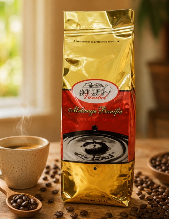 Vanibel 100% Arabica moulu / en grain, sachet de 250 g Café Guadeloupe