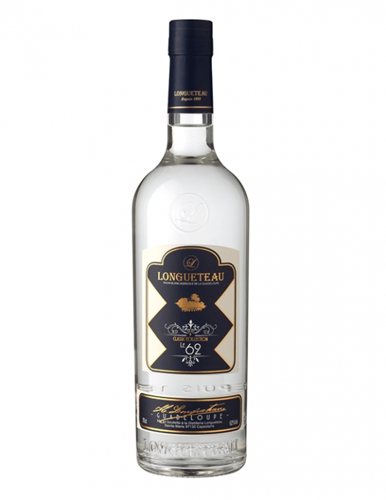 Rhum Blanc 62° Longueteau Pure Canne , 70 cl - Médaille d’Or ISS Award 2020