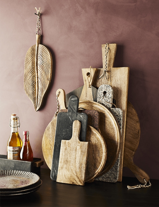 Planche feuille en bois de manguier Madam Stoltz