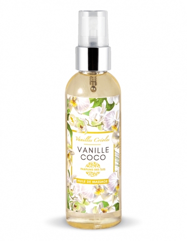 Huile de massage Vanille Coco 100 ml - Parfum des Iles