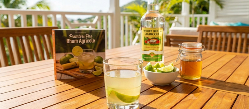 ti'punch servi avec ses ingrédients autour