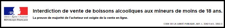 Interdiction de vente aux mineurs de moins de 18 ans